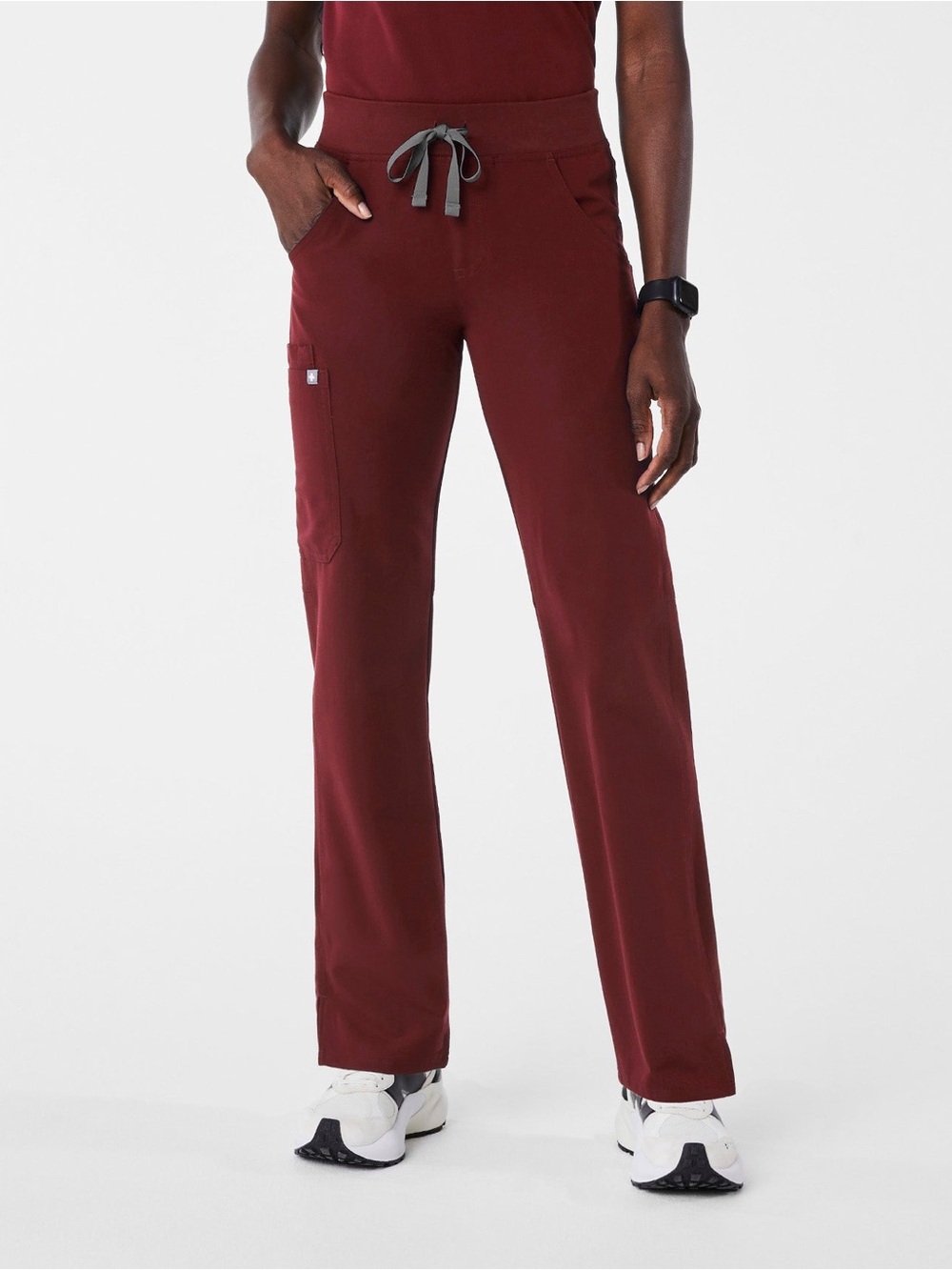 FIGS Scrubs Burgundy Kade Cargo Pants